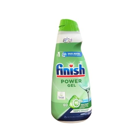 Gel rửa bát Finish Power all in 1 Eco 0% chai 900ml