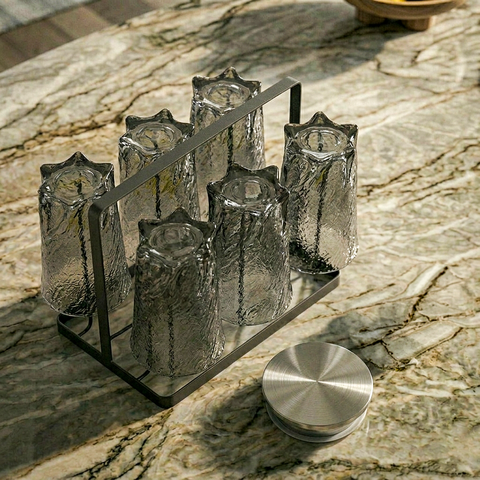 Bộ cốc bình thuỷ tinh kèm khay GNS-B0146