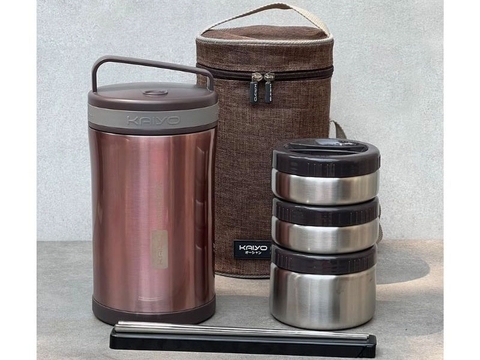 Hộp cơm giữ nhiệt Kaiyo màu hồng 1700ml