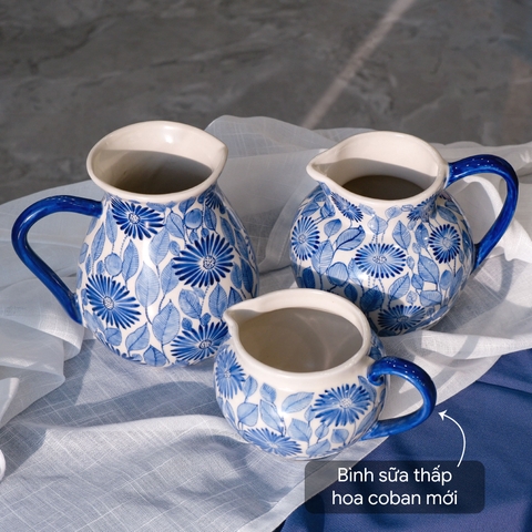 Bình sữa thấp hoa coban mới