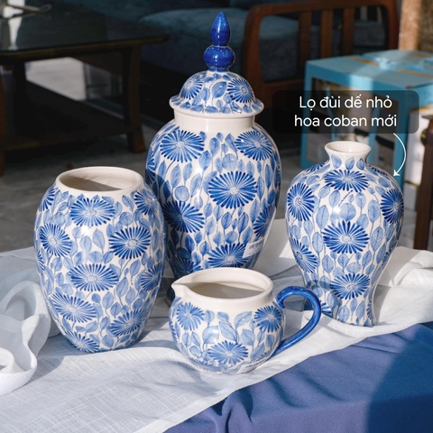 Lọ đùi dế nhỏ hoa coban mới