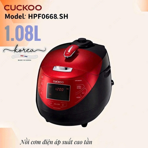 Nồi cơm điện cao tần áp suất Cuckoo 1.08L HPF0668SH