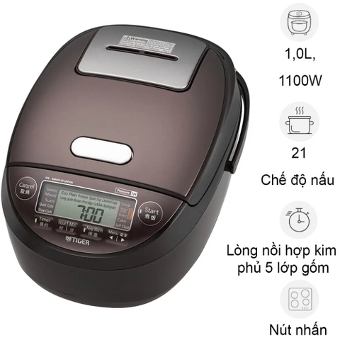 Nồi cơm cao tần áp suất Tiger 1L JPK-W10W