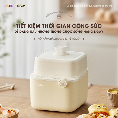 Nồi nấu chậm Bear NNC08 - 0.8L