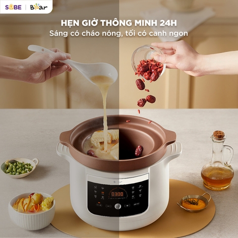 Nồi nấu chậm tử sa 3L Bear ESP-305LP