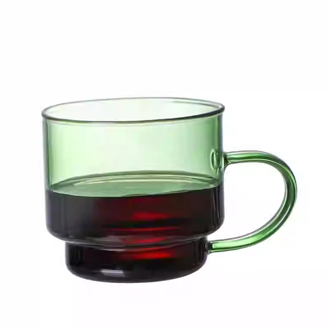 Cốc Sữa Khấc Đáy Màu 270ml-Xanh Lá