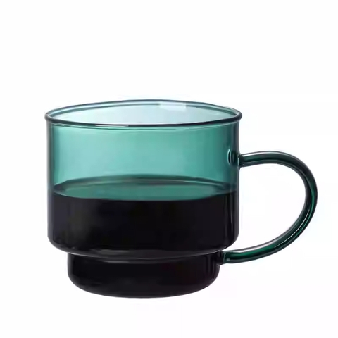 Cốc Sữa Khấc Đáy Màu 270ml-Xanh Cổ Vịt