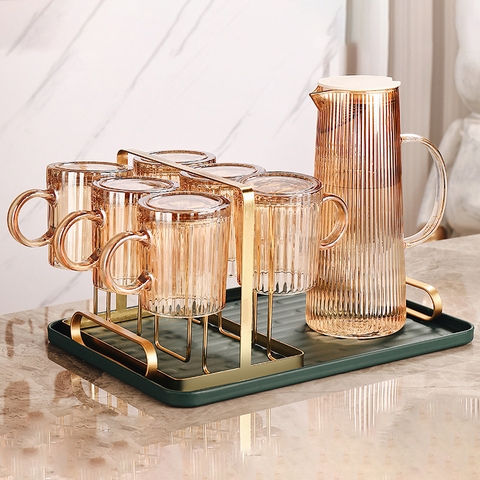 Bộ cốc bình thuỷ tinh kèm khay TM6917