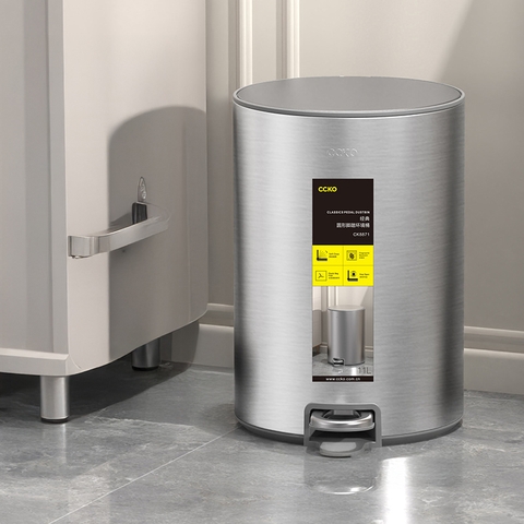 Thùng rác đạp chân inox CCKO 11L CK8871- Bạc