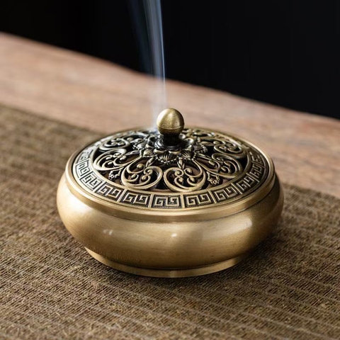 Lư trầm hương hoa sen L0243