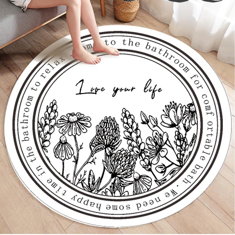 Thảm tròn có viền 80*80