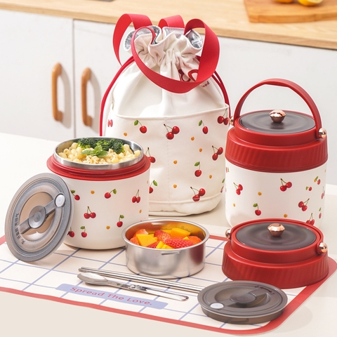 Cặp lồng giữ nhiệt Cherry inox 304
