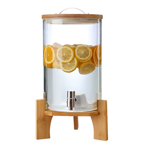 Bình nước hoa quả TT có chân gỗ 8L