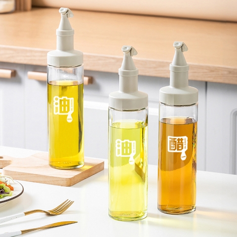 Bình thuỷ tinh đựng dầu ăn 500ml thân thẳng