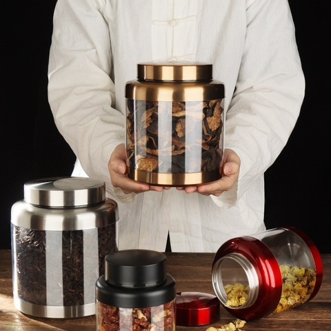 Lọ chè thuỷ tinh to