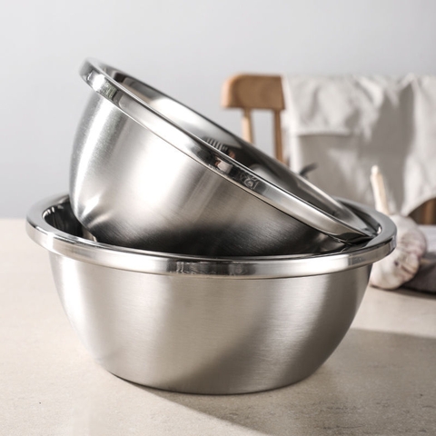Bộ thau rổ inox 32cm-86
