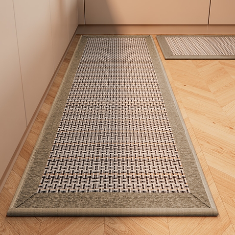 Thảm bếp cao cấp 2 lớp 50*180cm 1324.9 tấm dài - Nâu nhạt
