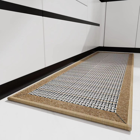 Thảm bếp cao cấp 2 lớp 50*180cm 1324.9 tấm dài - Nâu nhạt