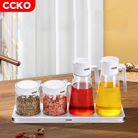 Bộ gia vị kèm bình đựng CCKO - Trắng