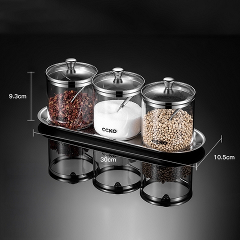 Bộ gia vị thuỷ tinh CCKO CK8708