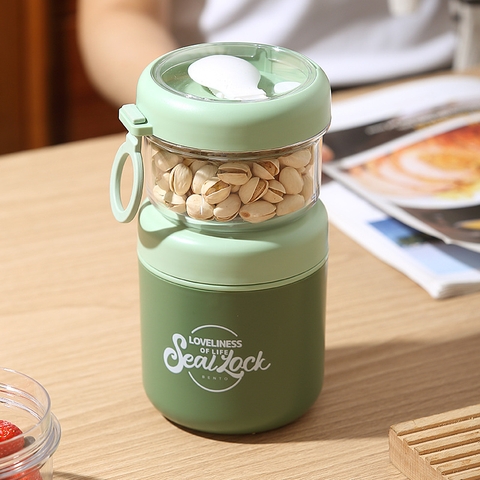 Cốc đựng yến mạch, salad inox 304 330+530ml HY6597B