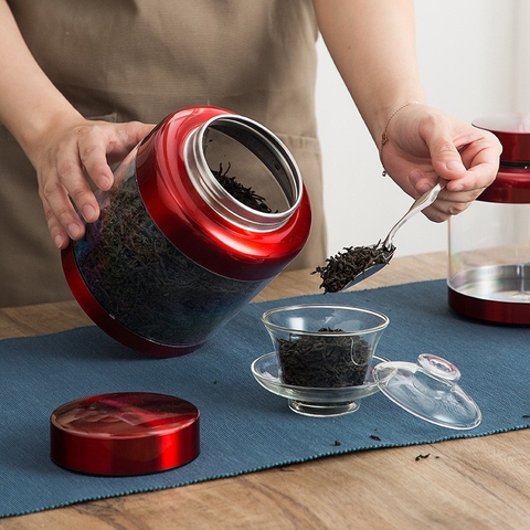 Lọ chè thuỷ tinh bé