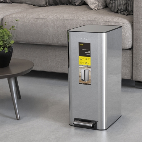 Thùng rác đạp chận inox CCKO 12L CK9944 Bạc