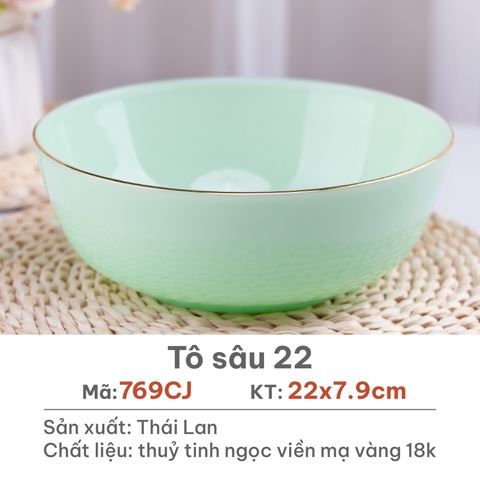 Tô sâu Opal Xanh ngọc 22cm - 769CJ