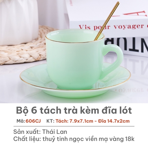 Bộ trà 12 chi tiết Opal Xanh ngọc - 606CJ