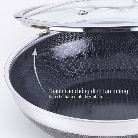 Chảo xào imat Cookcell 28cm BC-WK28-DS