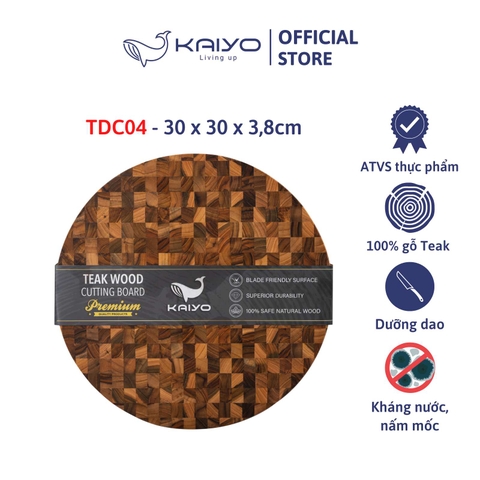 Thớt tròn kaiyo thái 30*3.8cm 145144