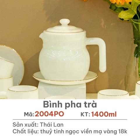 Bình pha trà Opal Trắng - 2004PO