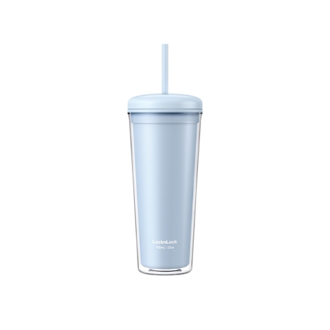 Cốc Lock&Lock Macaron Double Wall Cold Cup 750ml dương HAP533BLU