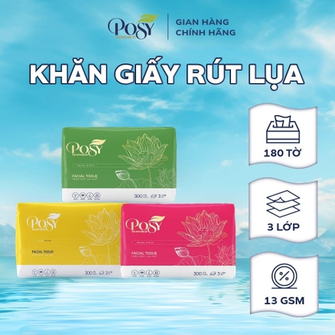 Giấy ăn rút nhỏ 300 tờ Posy
