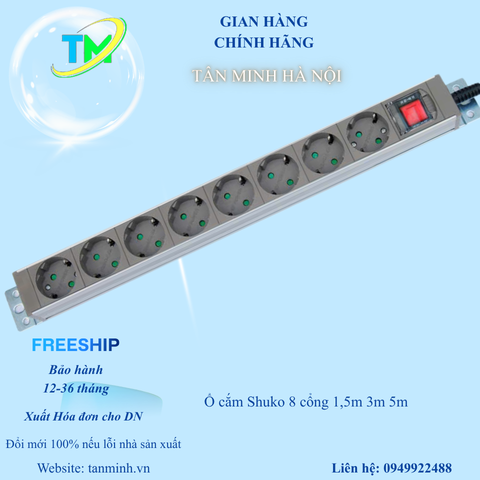 Thanh nguồn PDU 8 Ports 16A