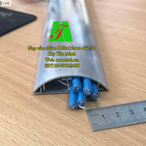 Ống luồn dây điện nhôm dạng bán nguyệt D60( dài 1m)