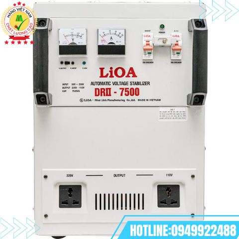 Ổn áp LiOA 1 pha 7,5kVA DRII-7500II