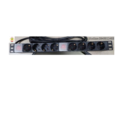 Thanh nguồn PDU Hàn Quốc 8 Ports - 2 công tắc nguồn