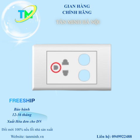 Ổ CẮM ĐƠN 2 CHẤU VỚI 2 LỖ E18U2XN