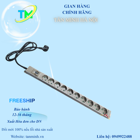 Thanh phân phối nguồn PDU Hàn Quốc 8 Ports có Aptomat