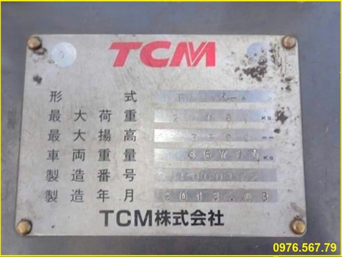 Xe Nâng 24 Tấn TCM Cũ Nhật Bản | Nâng Cao 3.5 Mét, Số Tự Động, Giá Tốt