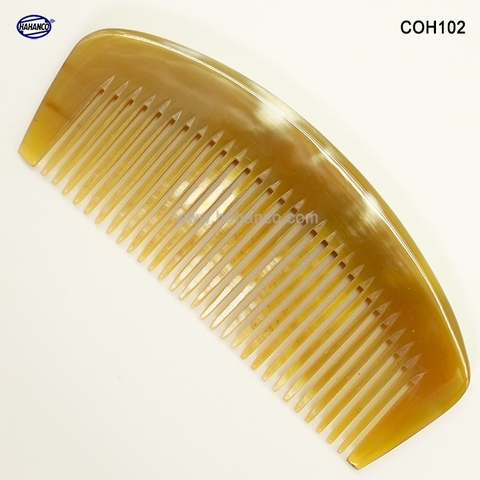 Lược Sừng HAHANCO COH102 Kiểu Dáng Múi Bưởi Có Thể Bỏ Túi (Size: M - 13cm)