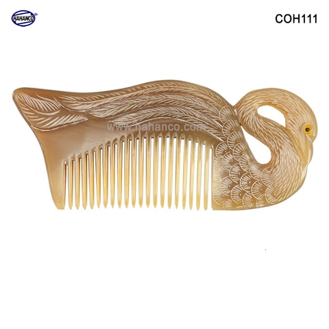 Lược sừng Thiên Nga đẹp làm quà tặng (Size: XL-15 cm) Chăm sóc tóc - Horn Comb of HAHANCO - COH111