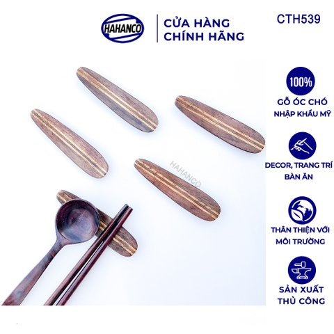 Gác Đũa/ Muỗng Gỗ Óc Chó Tiện Dụng HAHANCO Nét Tinh Tế Trong Nghệ Thuật Ẩm Thực- CTH539