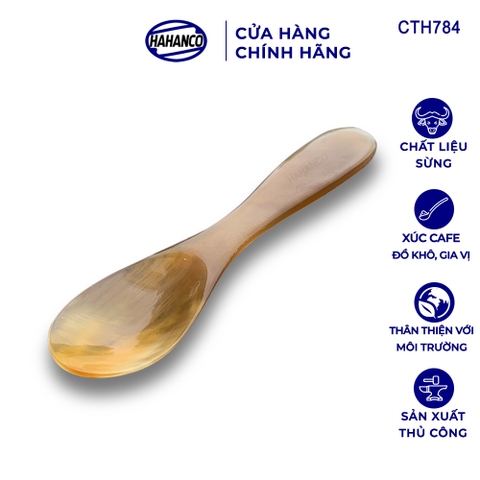 Thìa muỗng xúc gia vị bằng sừng - nhỏ gọn giúp gia vị không mất mùi - Xúc gia vị, cafe, deccor - An toàn cho sức khỏe - CTH784