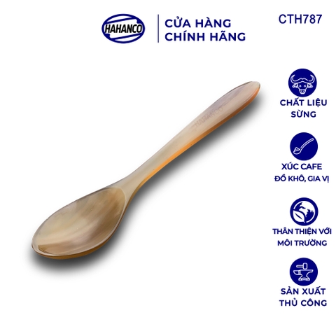 Thìa cafe xúc gia vị bằng sừng (dài 12,5cm) nhỏ gọn giúp gia vị không mất mùi - Xúc gia vị, cafe, deccor - An toàn cho sức khỏe - CTH787