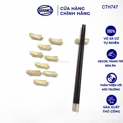 Combo 10 chiếc Gác đũa Thần Tài - bằng ốc biển nhập khẩu từ New Zealand và Úc - CTH747