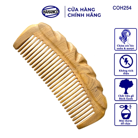 Lược gỗ thơm hình múi bưởi (Size: S - 13cm) chải tóc thư giãn hằng ngày (COH254) HAHANCO