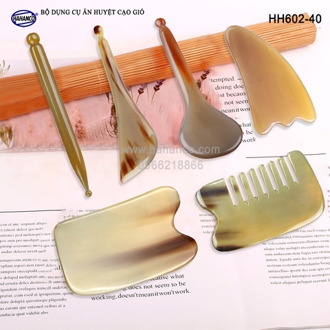 [Cạo Gió] Bộ 6 Dụng Cụ Ấn Huyệt Cạo Gió 6 Món Dùng Trong Dưỡng Sinh SPA Chăm sóc cơ thể