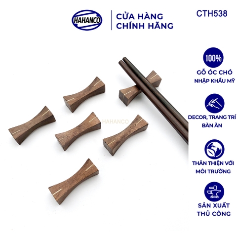 Bộ 10 Gác Đũa Gỗ Óc Chó HAHANCO Đồ Dùng Sang Trọng Cho Bàn Ăn - CTH538